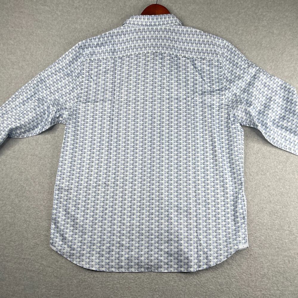 Robert Graham Shirt 2XL Blue Geometric Casual Button Up Long Sleeve Mens - Picture 8 of 13